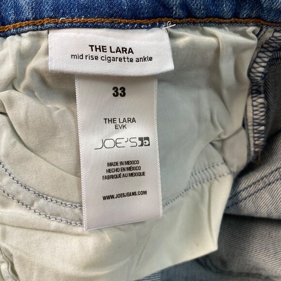 JOE'S JEANS NWT‎ Women's Size 33 The Lara Mid Rise Cigarette Ankle Denim Pants - Picture 7 of 11